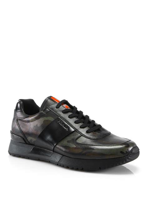 mens prada camouflage shoes|Prada leather sneakers women's.